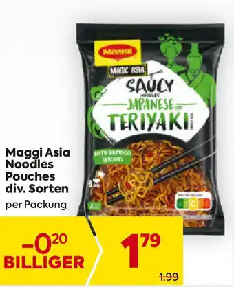 Billa Maggi Asia Noodles Pouches div. Sorten Angebot