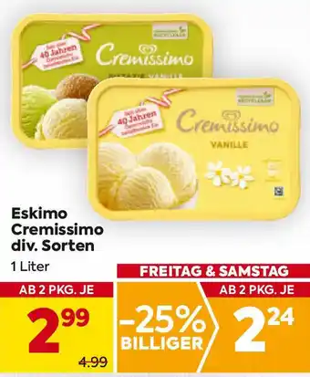 Billa Eskimo Cremissimo div. Sorten Angebot