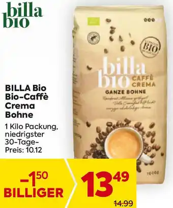 Billa BILLA BIO Bio Caffè Crema Bohne Angebot