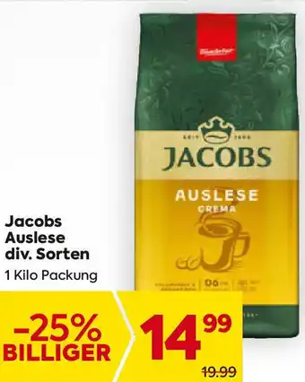 Billa Jacobs Auslese div. Sorten Angebot