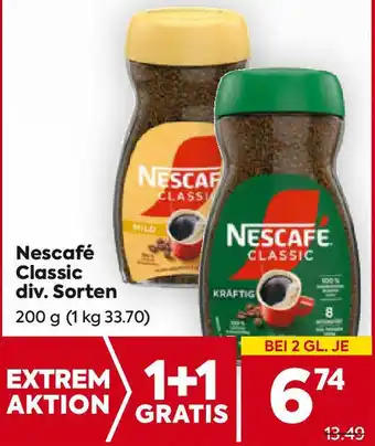 Billa Nescafé Classic div. Sorten Angebot