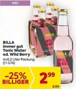 Billa BILLA immer gut Tonic Water od. Wild Berry Angebot