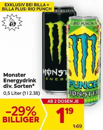 Billa Monster Energydrink div. Sorten Angebot