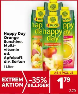 Billa Happy Day Orange Sunshine, Multi- vitamin od. Apfelsaft div. Sorten Angebot