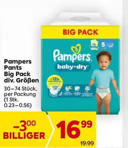 Billa Pampers Pants Big Pack div. Größen Angebot