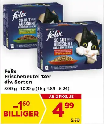 Billa Felix Frischebeutel 12er div. Sorten Angebot