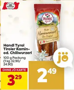 Billa Handl Tyrol Tiroler KaminOHNE JÖ KARTE od. Chiliwurzerl Angebot