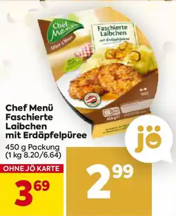 Billa Chef Menü Faschierte Laibchen mit Erdäpfelpüree Angebot