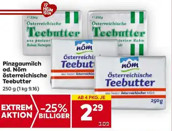 Billa Pinzgaumilch od. Nöm österreichische Teebutter Angebot