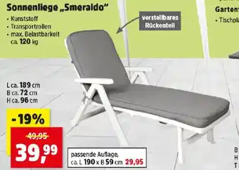 Thomas Philipps Sonnenliege Smeraldo Angebot