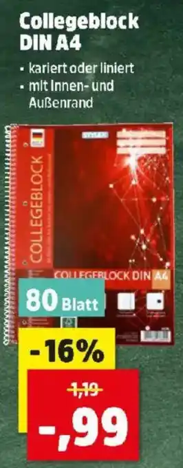 Thomas Philipps Collegeblock DIN A4 Angebot
