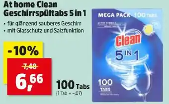 Thomas Philipps At home Clean Geschirrspültabs 5 in 1 Angebot
