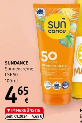 dm Sundance Sonnencreme LSF 50 Angebot