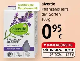 dm Alverde Pflanzenölseife Angebot