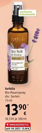 dm Farfalla Bio-Raumspray Angebot