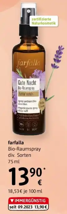 dm Farfalla Bio-Raumspray Angebot