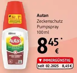 dm Autan Zeckenschutz Pumpspray Angebot