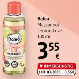dm Balea Massageöl Lemon Love Angebot