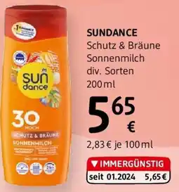 dm Sundance Schutz & Bräune Sonnenmilch Angebot