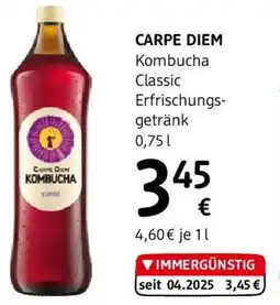 dm Carpe Diem Kombucha Classic Erfrischungsgetränk Angebot