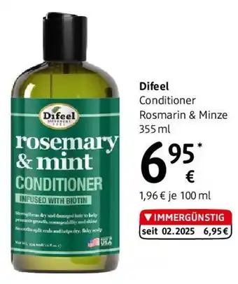 dm Difeel Conditioner Rosmarin & Minze Angebot