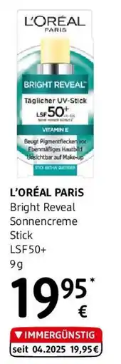 dm L'oréal Paris Bright Reveal Sonnencreme Stick LSF50 Angebot