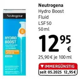 dm Neutrogena Hydro Boost Fluid LSF 50 Angebot