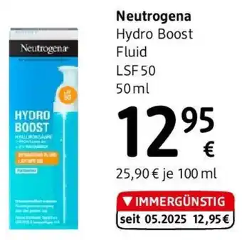 dm Neutrogena Hydro Boost Fluid LSF 50 Angebot