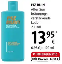 dm Piz Bun After Sun bräunungs verstärkende Lotion Angebot