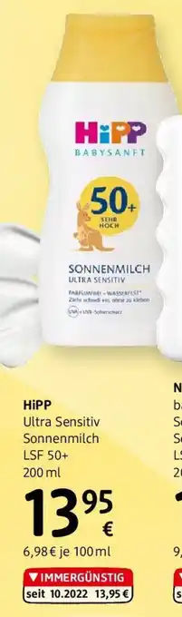 dm HiPP Ultra Sensitiv Sonnenmilch LSF 50 Angebot