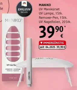 dm Maniko UV Manikürset, UV Lampe, Remover-Pen,V Nagelfolien Angebot