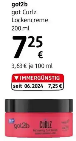 dm got2b got Curlz Lockencreme Angebot