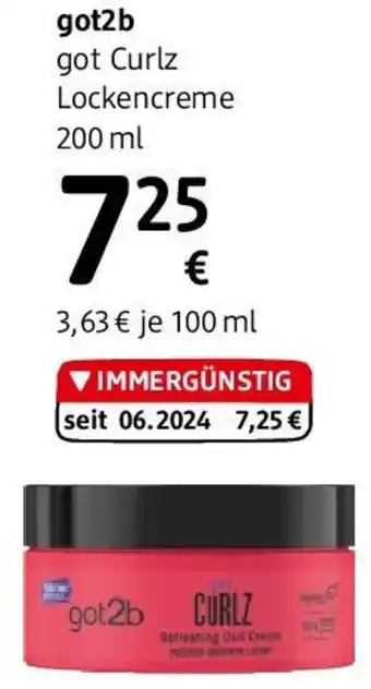 dm got2b got Curlz Lockencreme Angebot