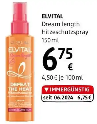 dm Elvital Dream length Hitzeschutzspray Angebot