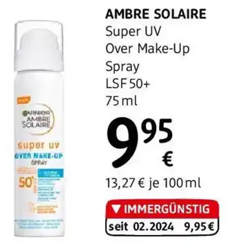 dm Ambre Solaire Super UV Over Make-Up Spray LSF 50 Angebot