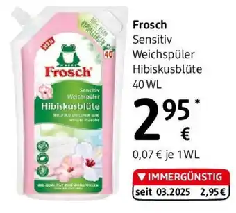 dm Frosch Sensitiv Weichspüler Hibiskusblüte Angebot