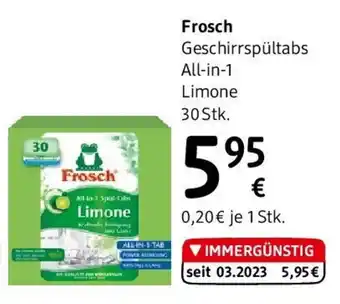dm Frosch Geschirrspültabs All-in-1 Limone Angebot