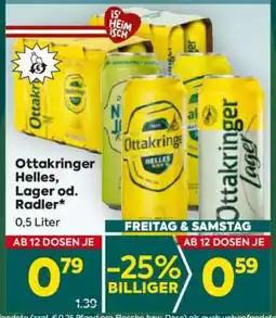 Billa Ottakringer Helles, Lager od. Radler Angebot