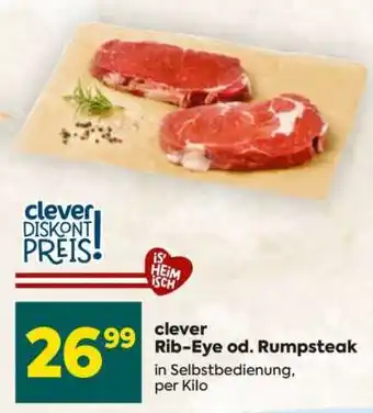 Billa clever Rib-Eye- od. Rumpsteak Angebot