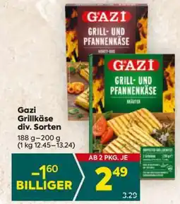 Billa Gazi Grillkäse div. Sorten Angebot