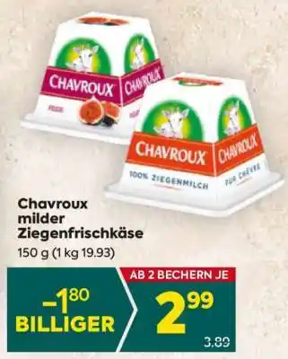Billa CHAVROUX Milder Ziegenfrischkäse Angebot