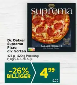 Billa Dr. Oetker Suprema Pizza div. Sorten Angebot