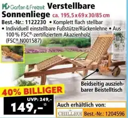 Norma Garten & Freizeit Verstellbare Sonnenliege Angebot