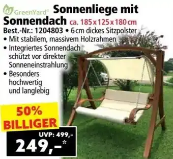 Norma GreenYard Sonnenliege mit Sonnendach Angebot
