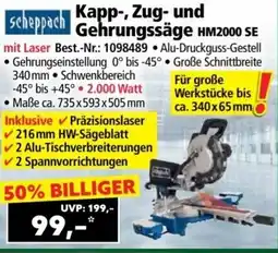 Norma scheppach Kapp-, Zug- und Gehrungssäge Angebot
