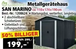 Norma GreenYard Metallgerätehaus SAN MARINO Angebot