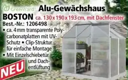 Norma GreenYard Alu-Gewächshaus BOSTON Angebot