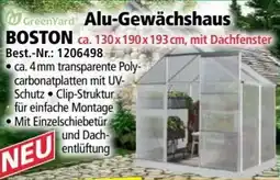 Norma GreenYard Alu-Gewächshaus BOSTON Angebot