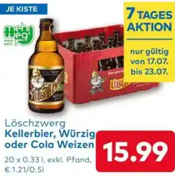 T&G Löschzwerg Kellerbier, Würzig oder Cola Weizen Angebot