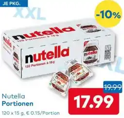 T&G Nutella Portionen Angebot